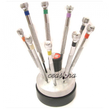 Surubelnite fine - Set 9 Surubelnite cu Stand Rotativ