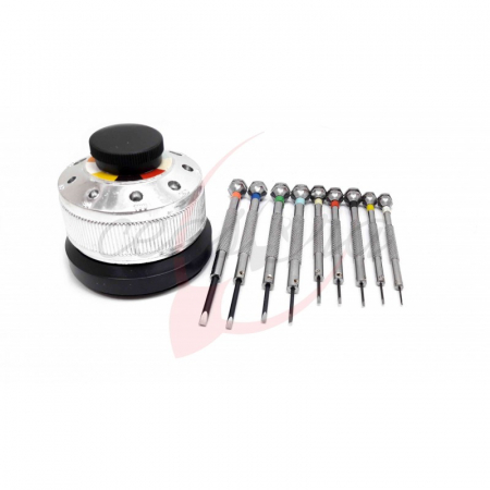 Surubelnite fine - Set 9 Surubelnite cu Stand Rotativ