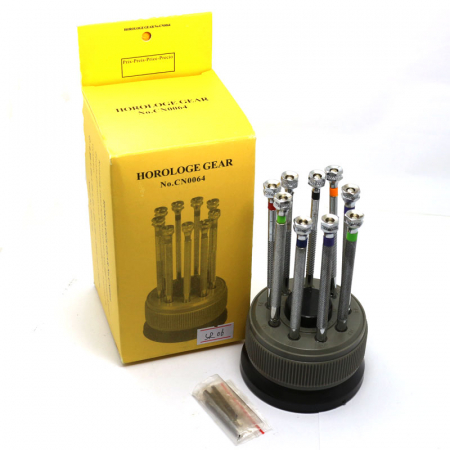 Surubelnite fine - Set 9 Surubelnite cu Stand Rotativ si Capete de schimb