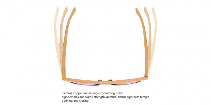 Ochelari din lemn ANGCEN polarizati albastru [5]