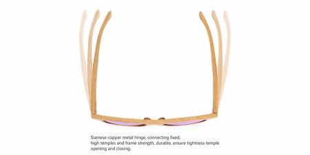 Ochelari din lemn ANGCEN polarizati albastru [4]