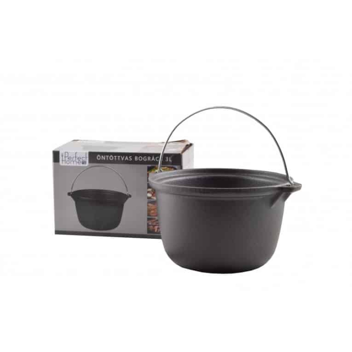 Ceaun de fonta cu fund plat 4 litri [3]