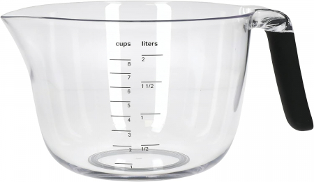 Home &amp; deco - Cana gradata din plastic 2 litri cu maner