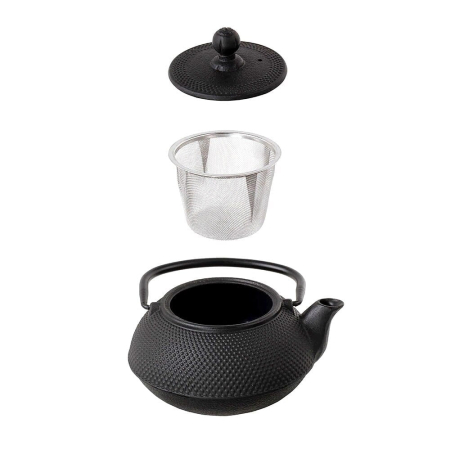 Ceainic din fonta cu infuzor si capac 600 ml negru [1]