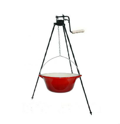 Ceaun fonta emailat 16 l + trepied reglabil