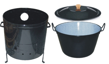 Set ceaun emailat 100l + soba [3]