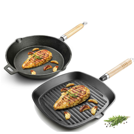 Tigai/Grill-uri de fonta - Set doua tigai Lamart
