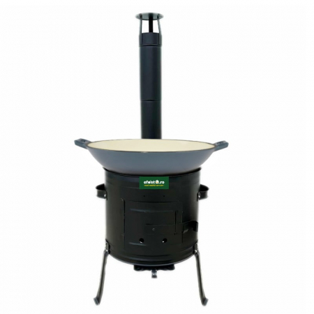 Home &amp; deco - Soba cu wok de fonta emailat 37 cm