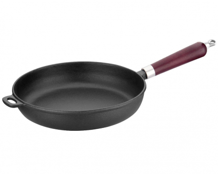 Tigai de fonta - Tigaie de fonta 24 cm cu maner de lemn PJ