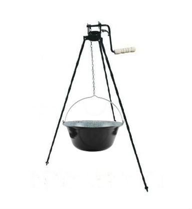 Trepied reglabil + ceaun emailat 10 l
