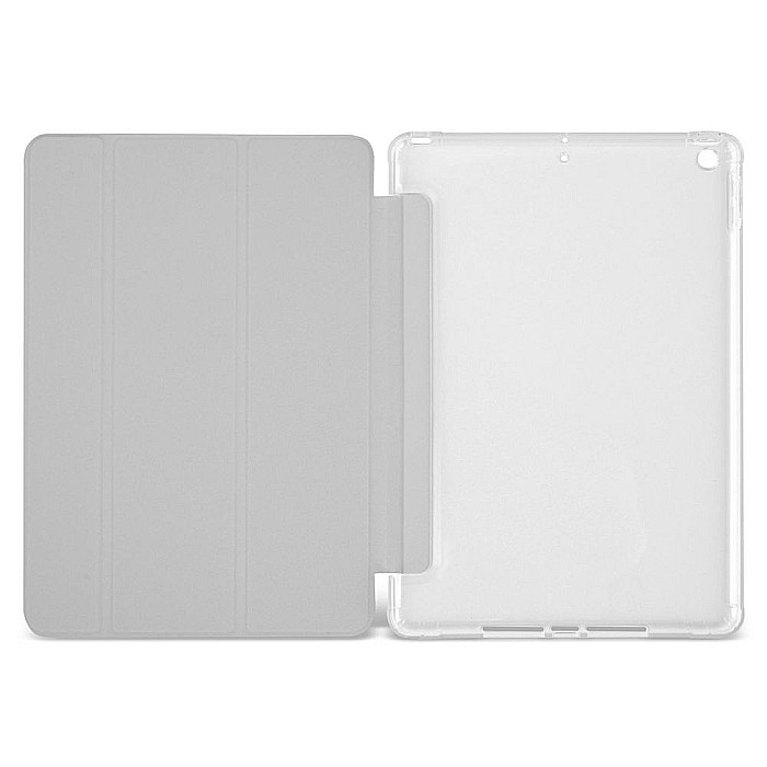 Husa Magnetica cu spate transparent, colturi intarite pentru iPad 7, 8 10.2 Inch - Gri deschis [2]