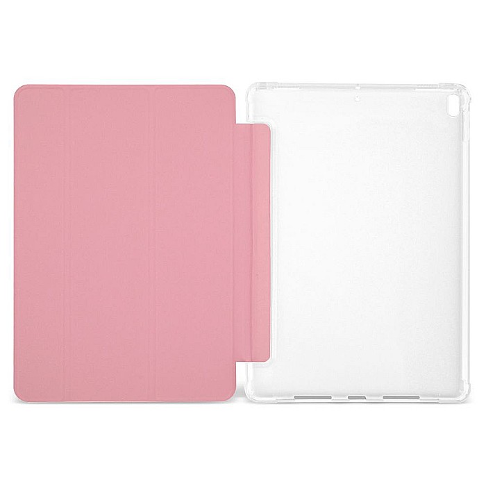 Husa Magnetica cu spate transparent, colturi intarite pentru iPad Air 3, Pro 10.5 Inch - Roz [2]