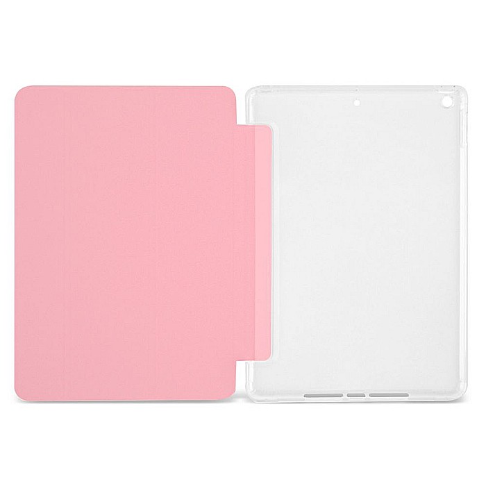 Husa Magnetica cu spate transparent, colturi intarite pentru iPad 7, 8 10.2 Inch - Roz [2]