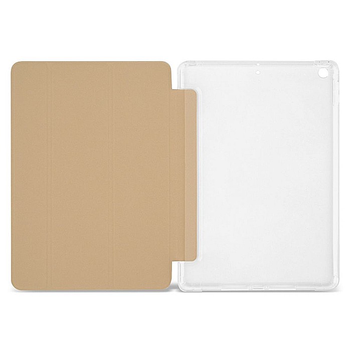 Husa Magnetica cu spate transparent, colturi intarite pentru iPad 7, 8 10.2 Inch - Auriu [2]