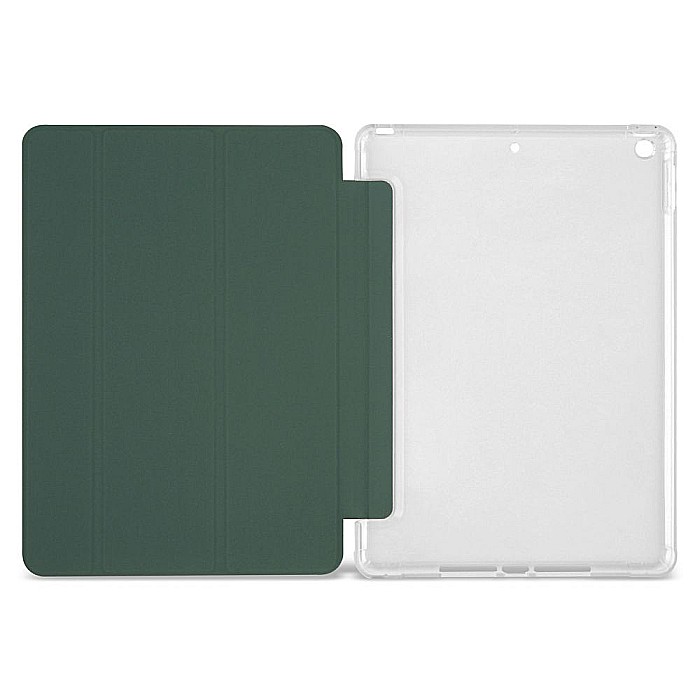 Husa Magnetica cu spate transparent, colturi intarite pentru iPad 7, 8 10.2 Inch - Dark Green [2]
