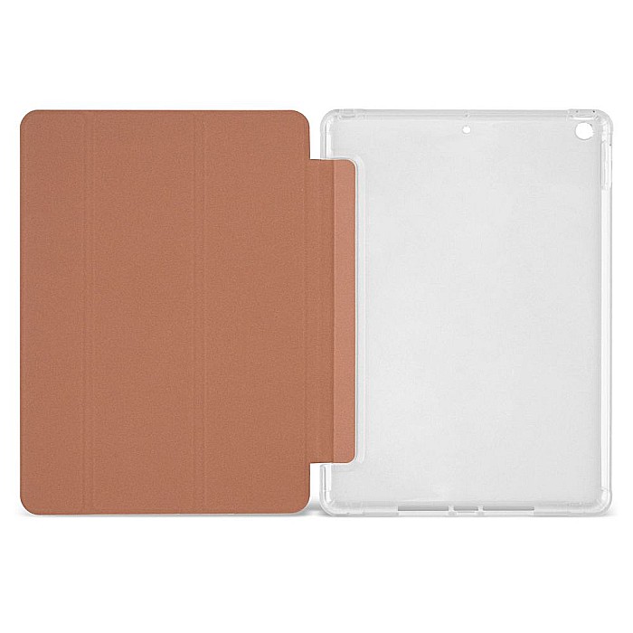 Husa Magnetica cu spate transparent, colturi intarite pentru iPad 7, 8 10.2 Inch - Rose Gold [2]