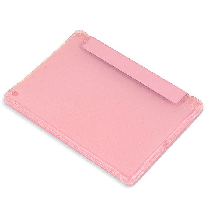Husa Magnetica cu spate transparent, colturi intarite si suport Stylus pentru iPad 7, 8 10.2 Inch - Roz [4]