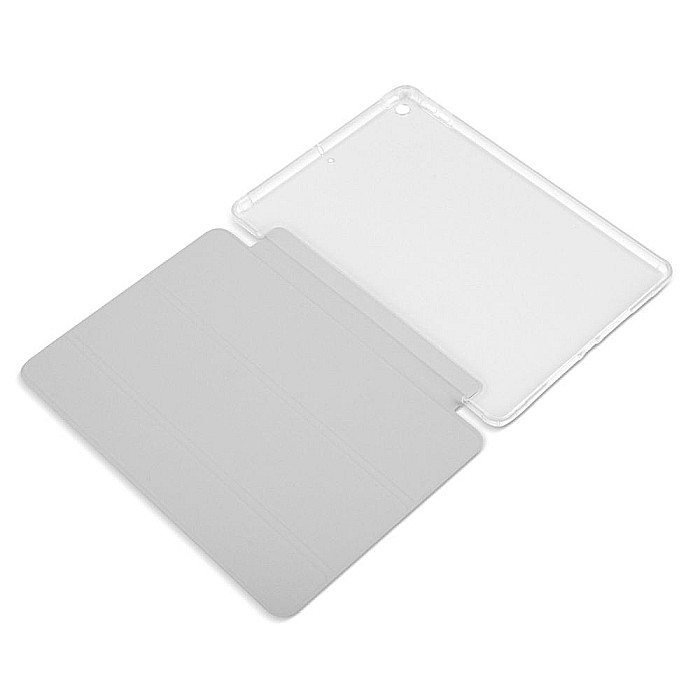 Husa Magnetica cu spate transparent, colturi intarite pentru iPad 7, 8 10.2 Inch - Gri deschis [5]