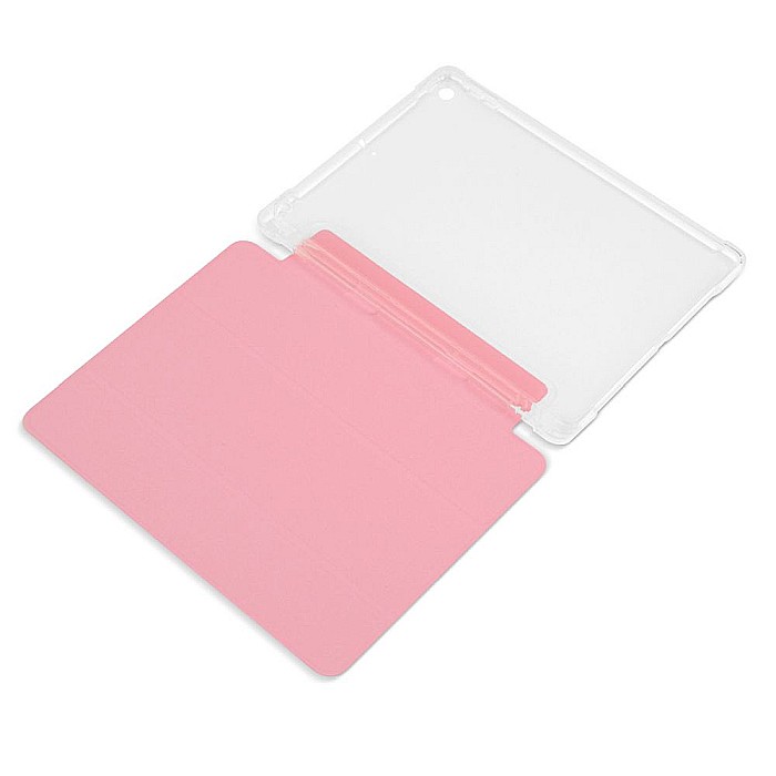 Husa Magnetica cu spate transparent, colturi intarite si suport Stylus pentru iPad 7, 8 10.2 Inch - Roz [5]