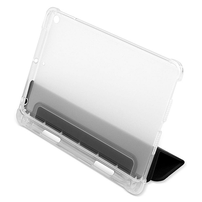 Husa Flip Magnetica cu spate transparent, colturi intarite si suport Stylus Pen pentru iPad Mini 5 - Negru [6]