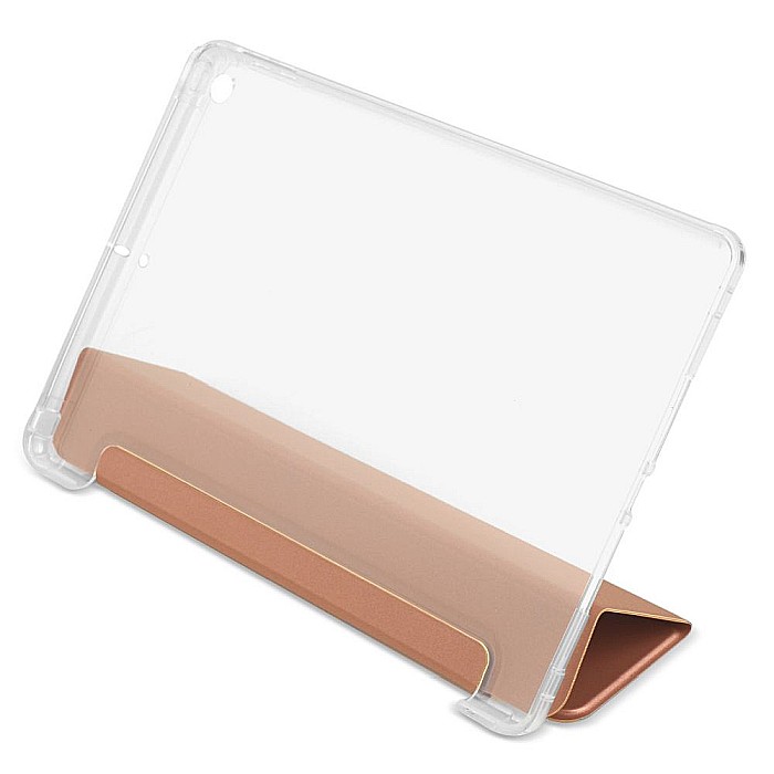 Husa Magnetica cu spate transparent, colturi intarite pentru iPad 7, 8 10.2 Inch - Rose Gold [6]