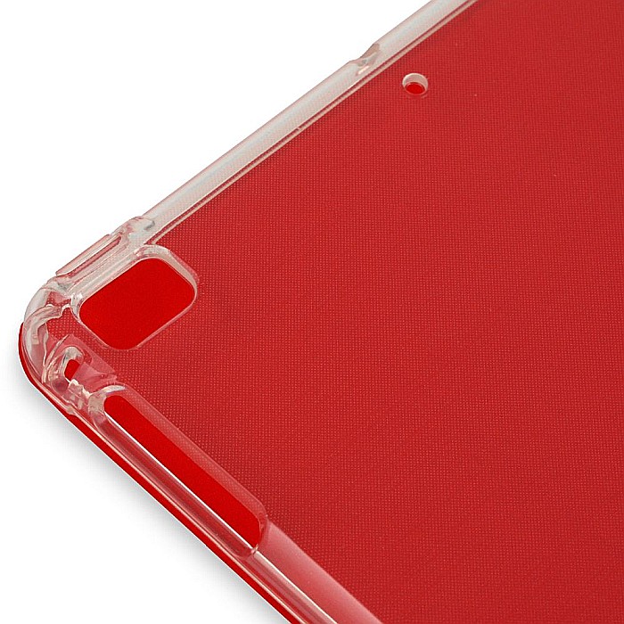 Husa Magnetica cu spate transparent, colturi intarite pentru iPad Mini 4, 5 7.9 Inch - Rosu [7]