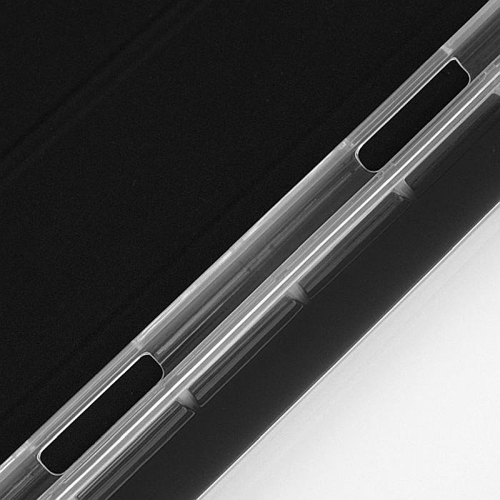 Husa Flip Magnetica cu spate transparent, colturi intarite si suport Stylus Pen pentru iPad Mini 5 - Negru [8]