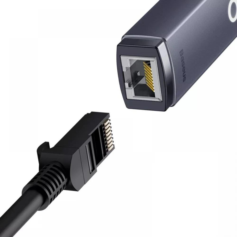 Adaptor RJ45 Ethernet la USB-A Baseus, 100Mbps, Aluminiu, Compatibil Universal [2]