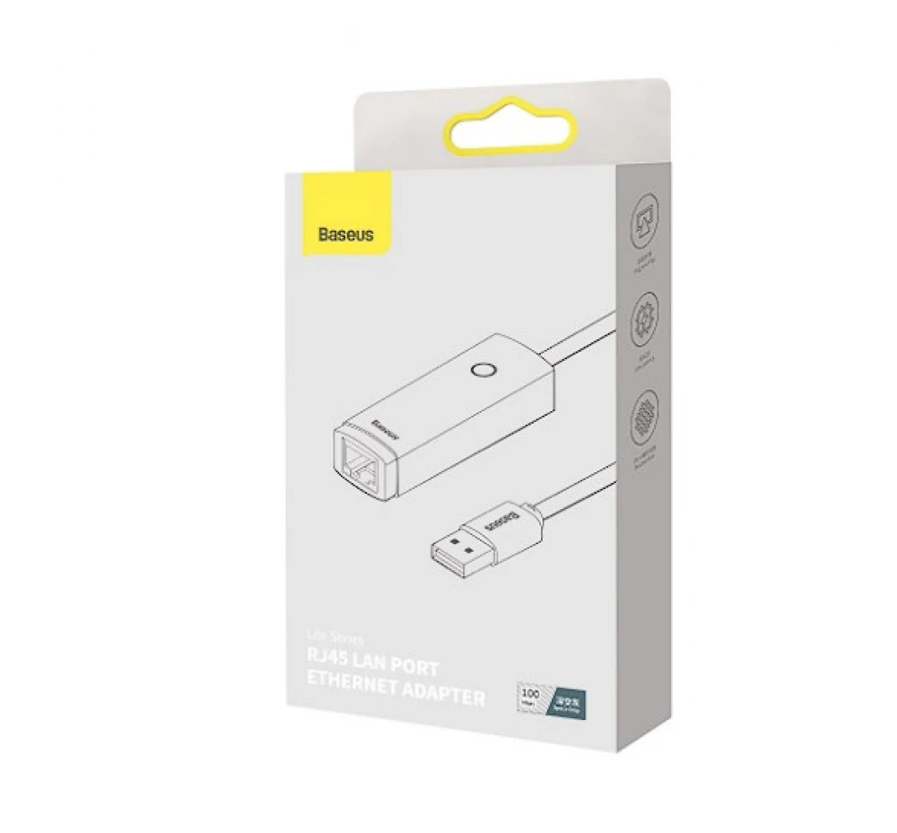 Adaptor RJ45 Ethernet la USB-A Baseus, 100Mbps, Aluminiu, Compatibil Universal [4]