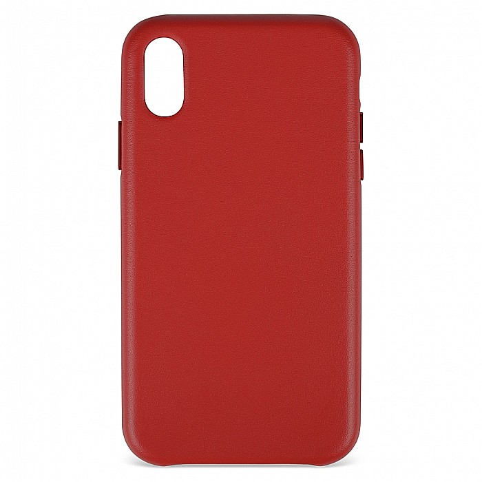 Husa din Piele Naturala pentru Apple iPhone XR - Rosu [2]