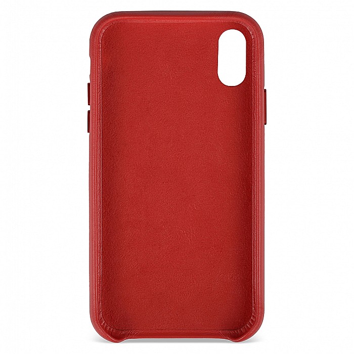 Husa din Piele Naturala pentru Apple iPhone XR - Rosu [3]