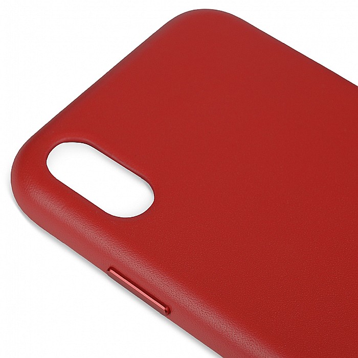 Husa din Piele Naturala pentru Apple iPhone XR - Rosu [6]