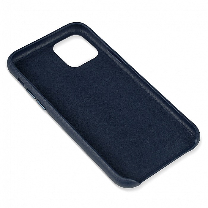 Husa din Piele Naturala pentru Apple iPhone 11 Pro - Midnight Blue [5]