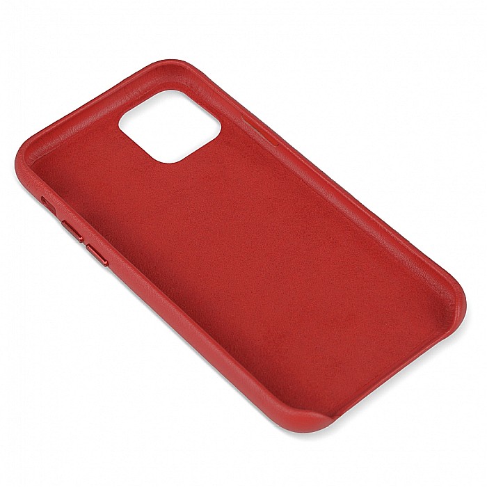 Husa de protectie din piele compatibil cu iPhone 11 Pro Max - Rosu [5]