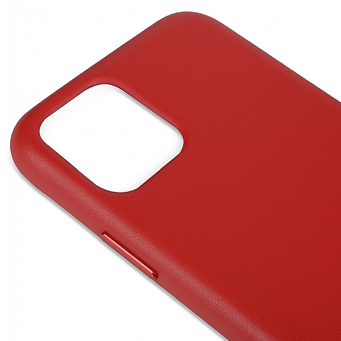 Husa de protectie din piele compatibil cu iPhone 11 Pro Max - Rosu [6]