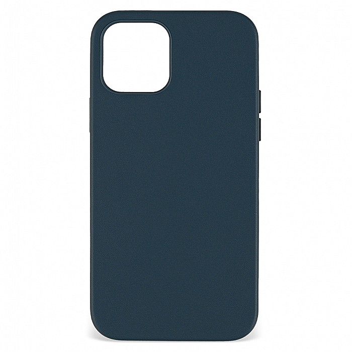 Husa din Piele Naturala pentru Apple iPhone 12 mini, compatibilitate MagSafe, Albastru [2]