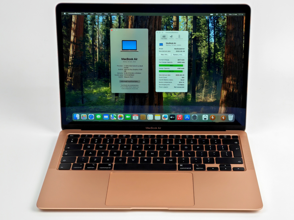 Apple MacBook Air Retina 13" A2179 2020, i3 1.1Ghz, 8Gb, 256Gb, OS Sequoia, Gold [2]