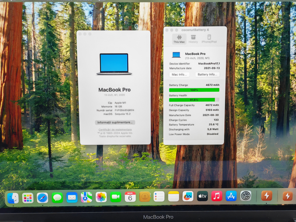 Apple Macbook Pro A2338 (13-inch 2020, M1) 16GB, 256GB SSD, Space Gray, OS Sequoia [4]