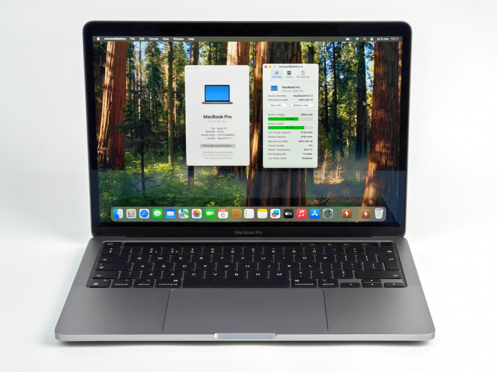 Apple Macbook Pro A2338 (13-inch 2020, M1) 16GB, 256GB SSD, Space Gray, OS Sequoia [3]
