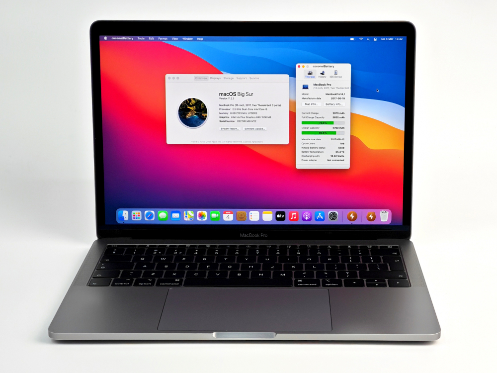 Apple MacBook Pro Retina A1708 13" 2017 i5 2.3Ghz, 8GB, 128GB SSD, Space Gray, OS Big Sure [3]