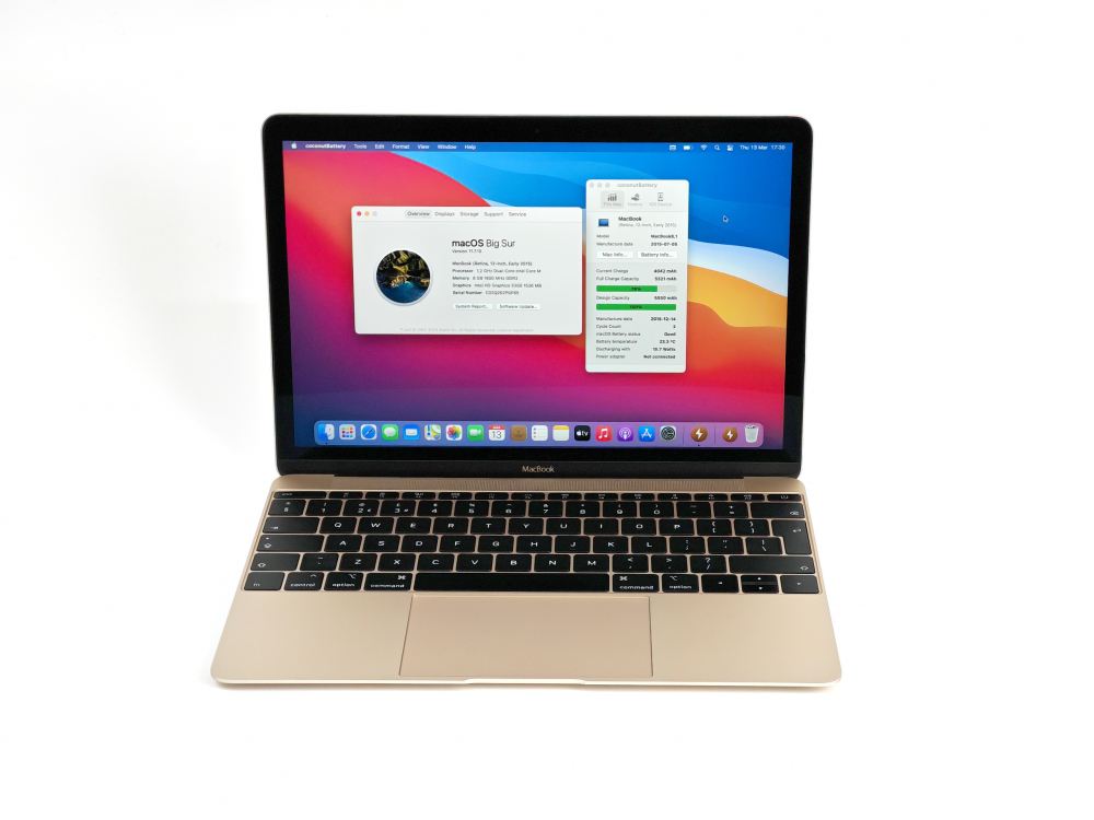 Apple MacBook Retina A1534 12-inch 2015, Intel Core M-5Y51 1.2Ghz, 8GB, 512GB SSD, Layout INT, OS Big Sure, Culoare Gold, Baterie noua [8]