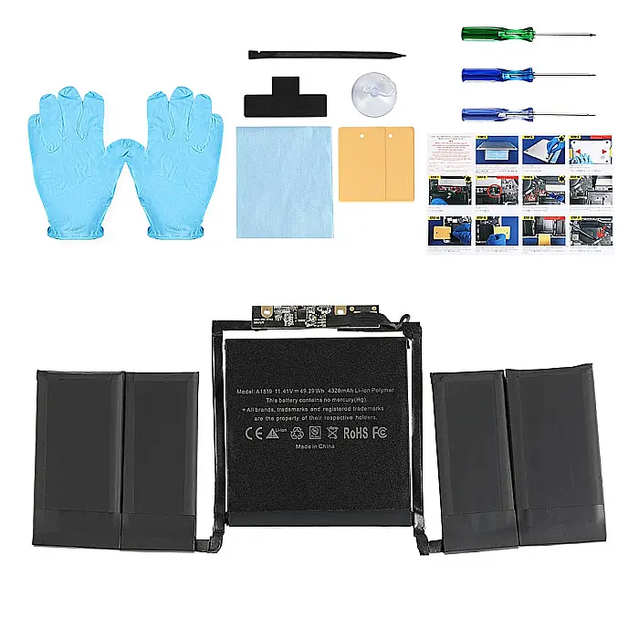 Baterie pentru MacBook Pro Retina A1706 13-inch, Model A1819, 2016-2017, Pure Cobalt Battery Cell + Kit Montaj [4]