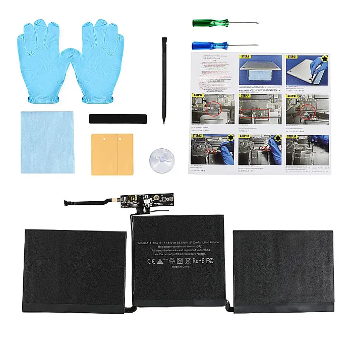 Baterie pentru MacBook Pro Retina A1708 / A2159 / A2289 / A2338 13-inch, Model A1713 / A2171, 2016-2022, Pure Cobalt Battery Cell + Kit Montaj [9]