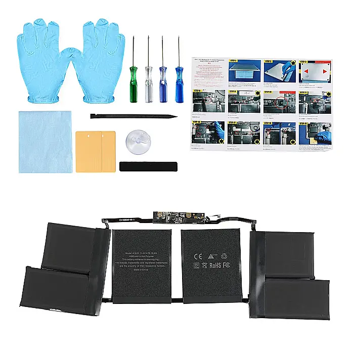 Baterie pentru MacBook Pro Retina A1707 15-inch, Model A1820, 2016-2017, Pure Cobalt Battery Cell + Kit Montaj [9]