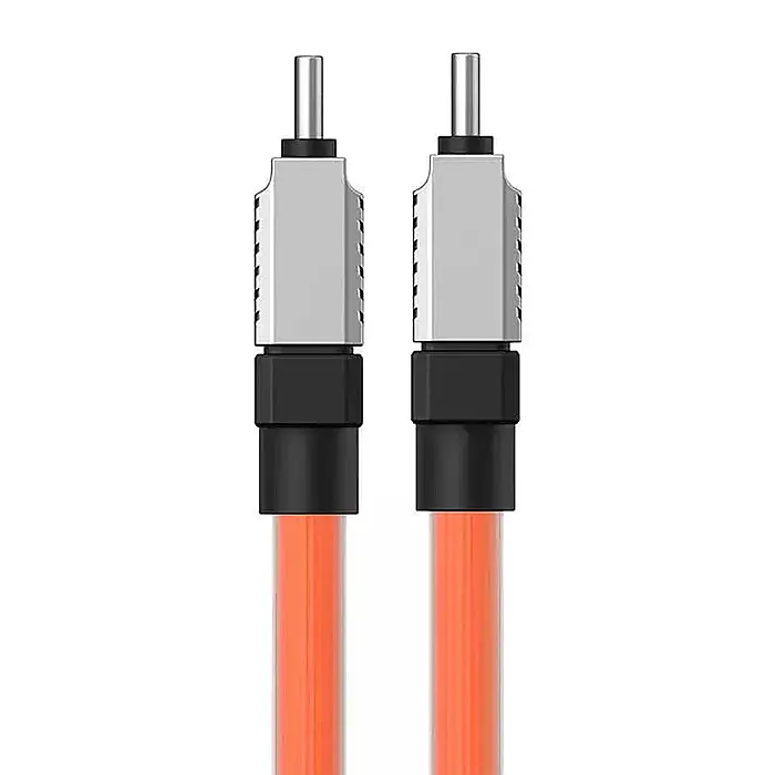 Cablu de Date Type-C la Type-C Super Fast Charging PD100W, 2m - Baseus CoolPlay Series (CAKW000307) - Portocaliu [5]