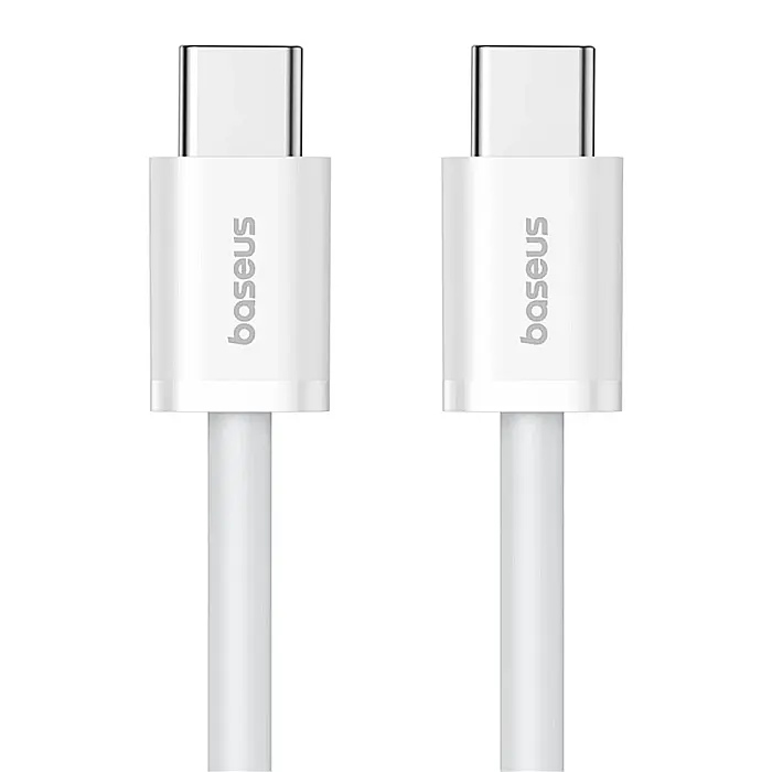 Cablu de date (incarcare) USB-C la USB-C (Type C) 100W / 480 Mbps, 2 metri lungime, Baseus - Alb [8]