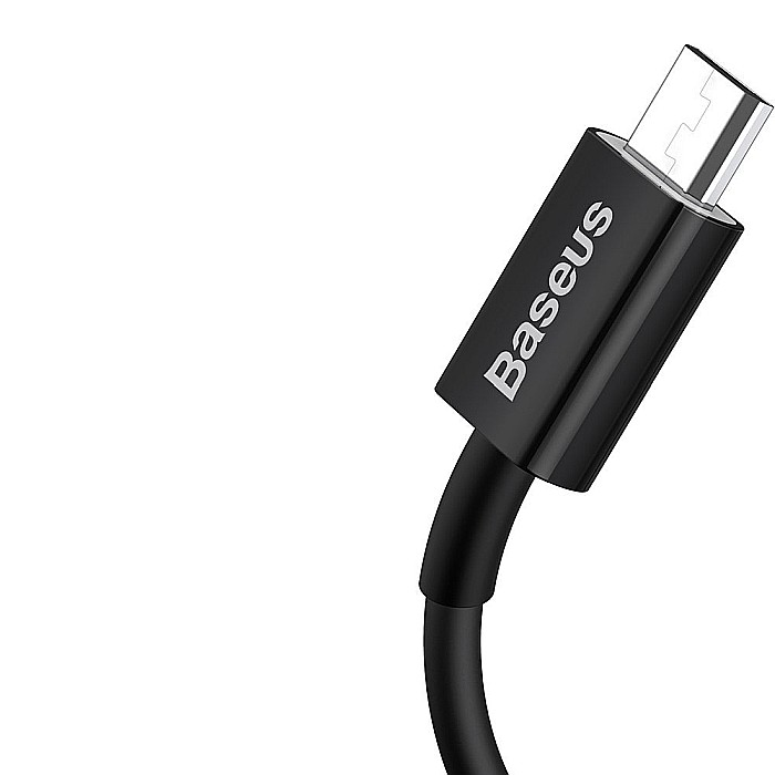 Cablu de Date USB la Micro USB, 2A, 1m - Baseus Superior (CAMYS-01) - Negru [4]