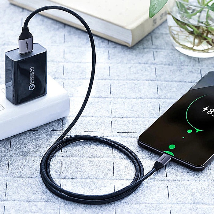 Cablu de Date USB la Micro USB, QC 2.0, 2A, 1.5m - Ugreen (60147) - Negru [5]