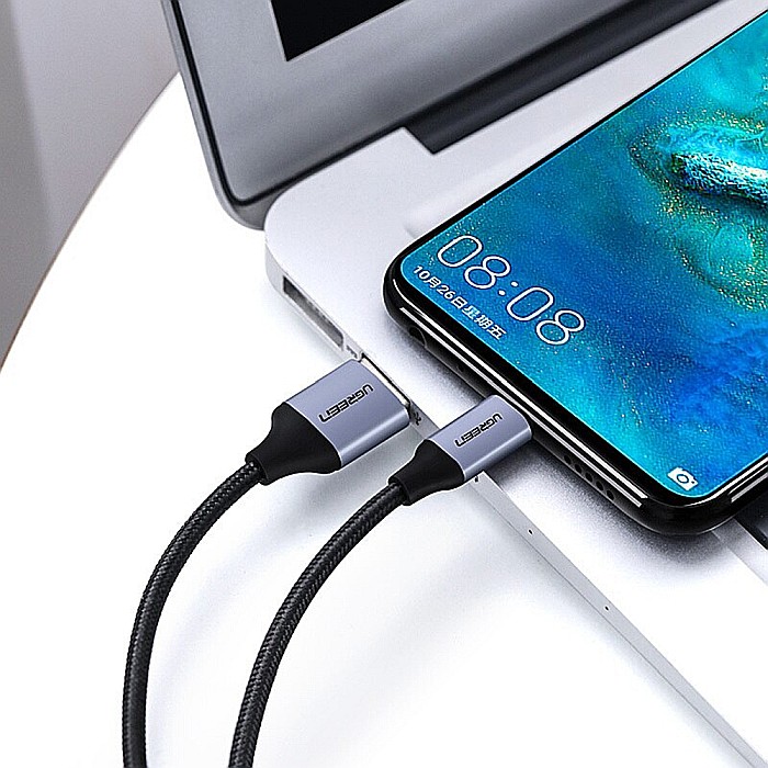 Cablu de Date USB la Micro USB, QC 2.0, 2A, 1.5m - Ugreen (60147) - Negru [2]