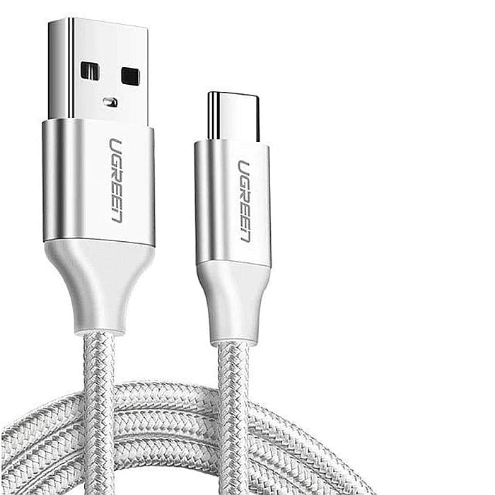 Cablu de Date USB la Type-C, 3A, 1.5m - Ugreen (60132) - Alb [2]